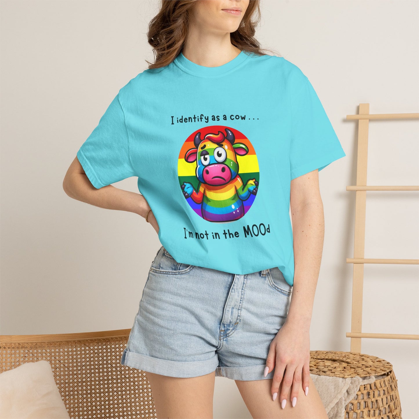 I Identify as a Cow - Pride T-Shirt