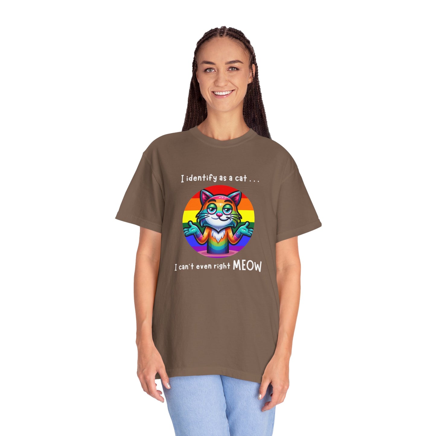 I Identify as a Cat - Pride T-Shirt